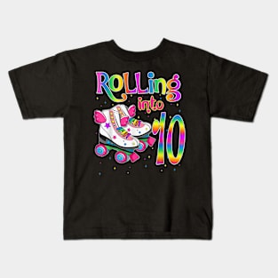 Rolling Into 10 years Lets Roll I'm Turning 10 Kids T-Shirt